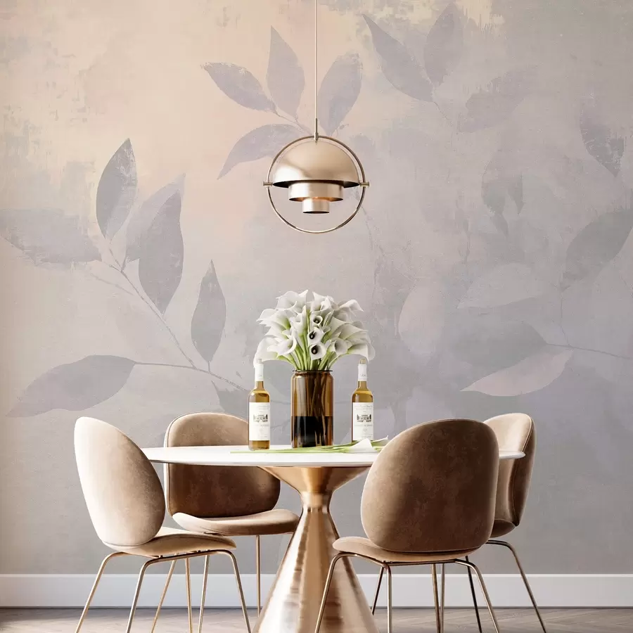 Fototapeedid Ilusad puuoksad, summutatud beežid värvid, abstraktsioon  w03882