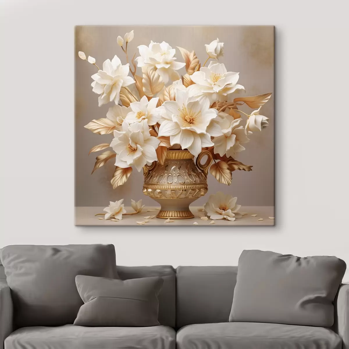 Pilt Õrn kimp klassikalises vaasis realismi stiilis s44237