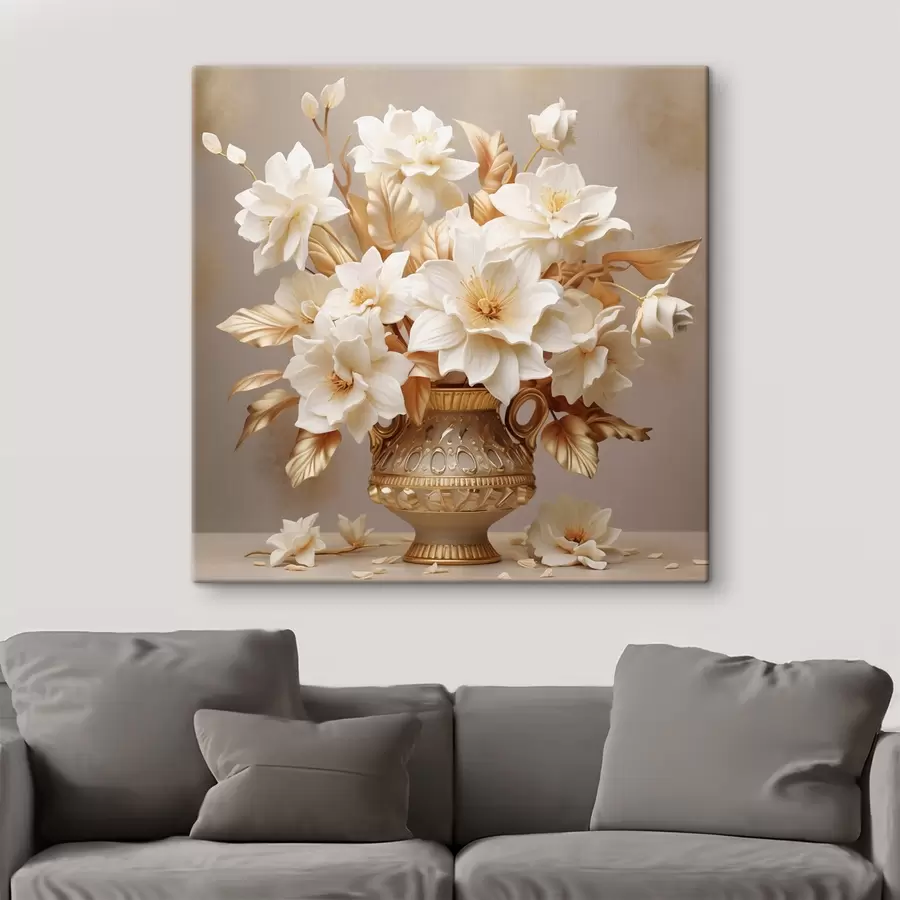 Pilt Õrn kimp klassikalises vaasis realismi stiilis s44237