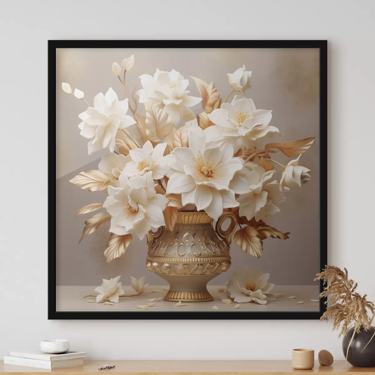 Plakat Õrn kimp klassikalises vaasis realismi stiilis f44237