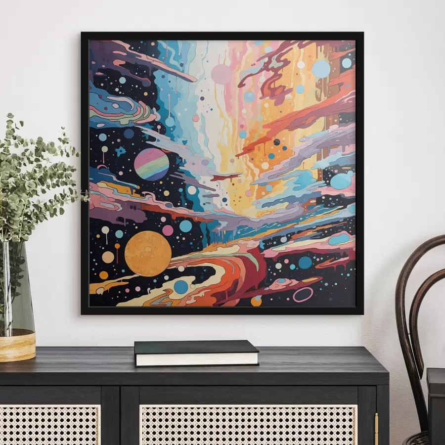 Fototapeedid Universum liikumises abstraktse maali stiilis f44238