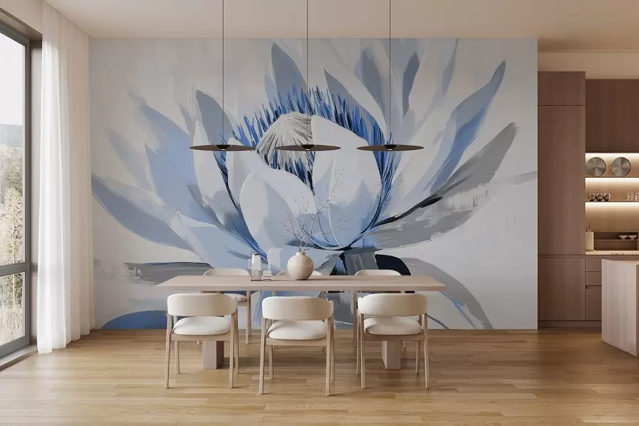 Fototapeedid Suur abstraktne lill akrüül w09066v1