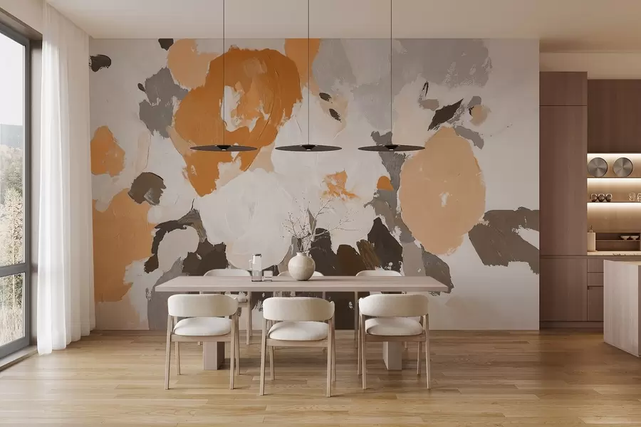 Fototapeedid Abstraktne akrüül lilled w09070v1