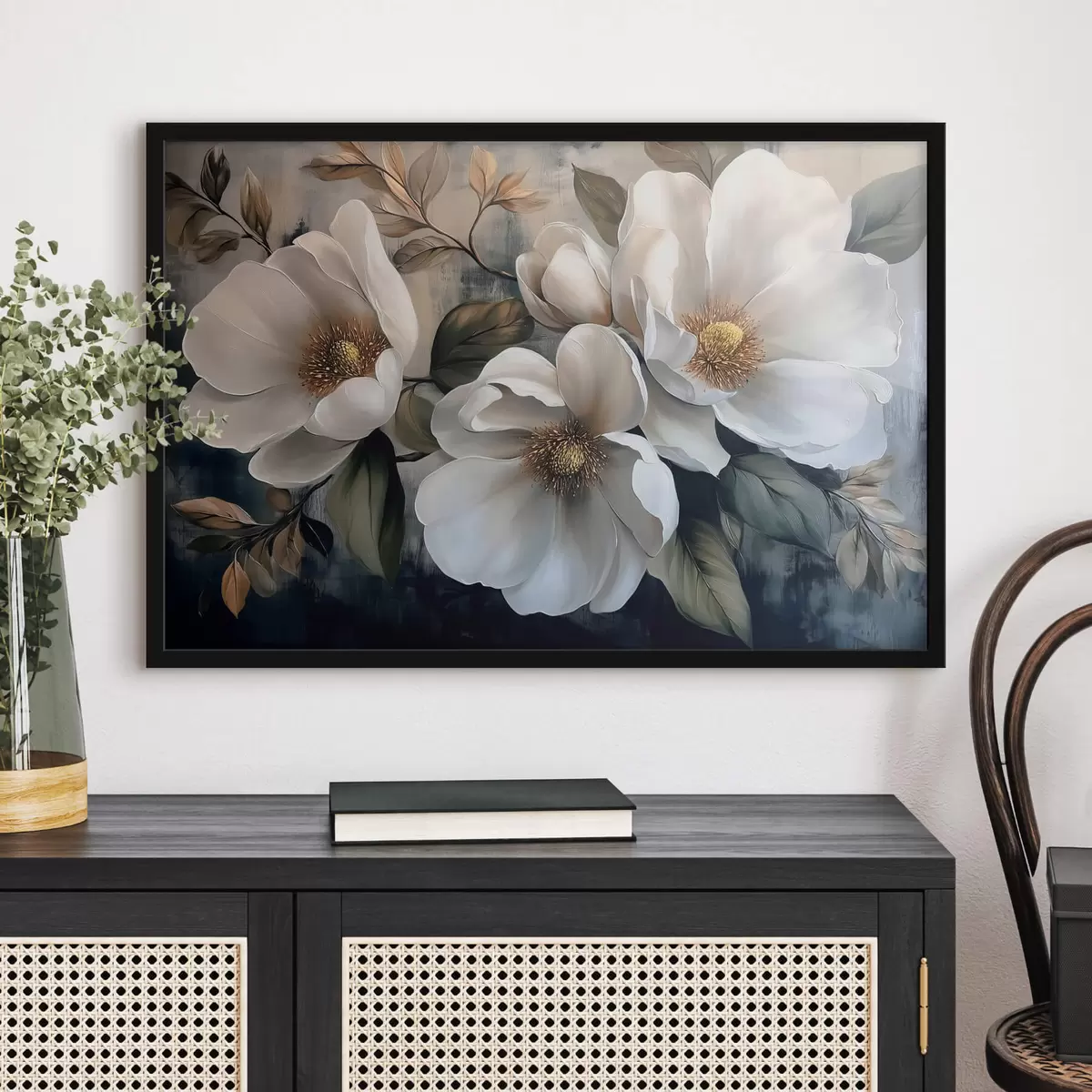 Plakat Suured lilled vintage taustal f44260