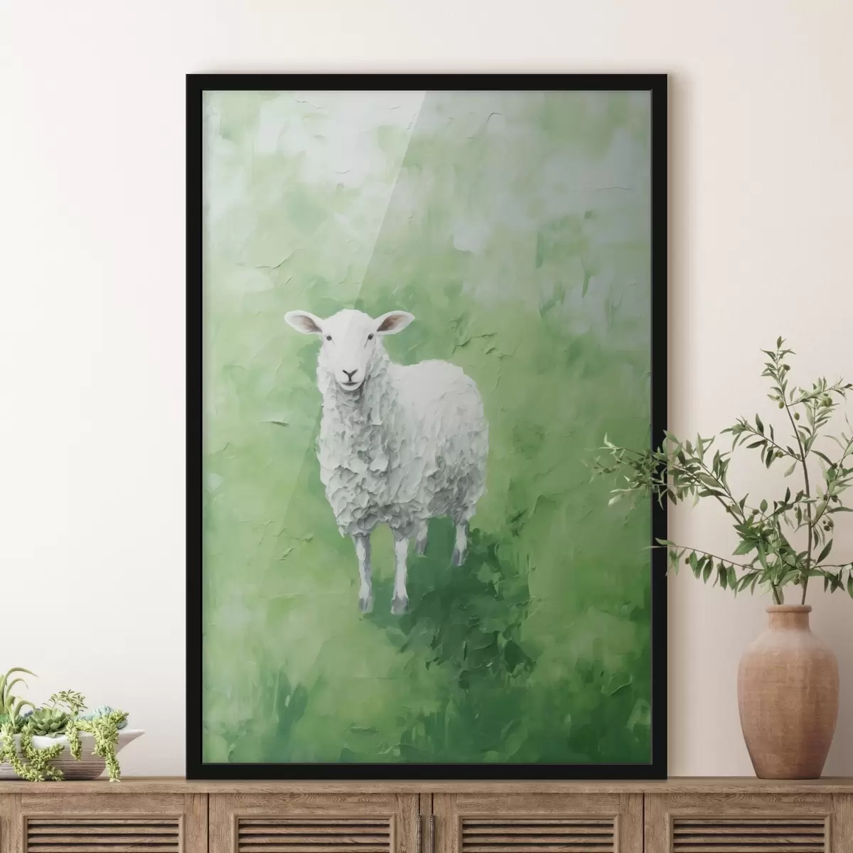 Plakat Lambad põllul f44284