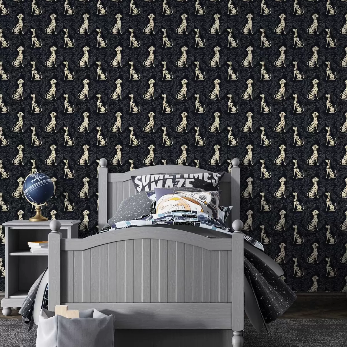 Tapeet Dalmaadid tumedal taustal a00121