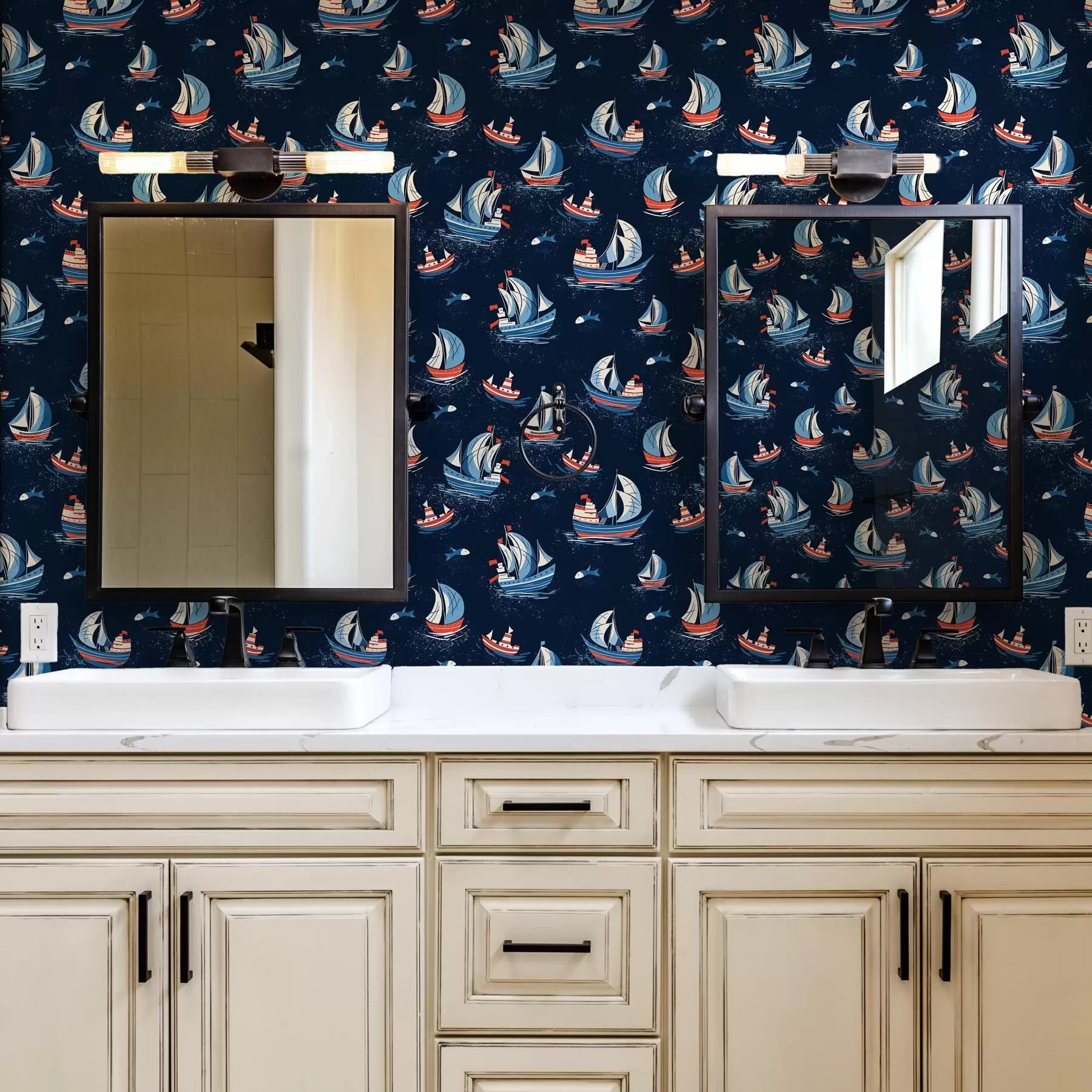 Fototapeedid Laevad sinisel taustal a00126v1