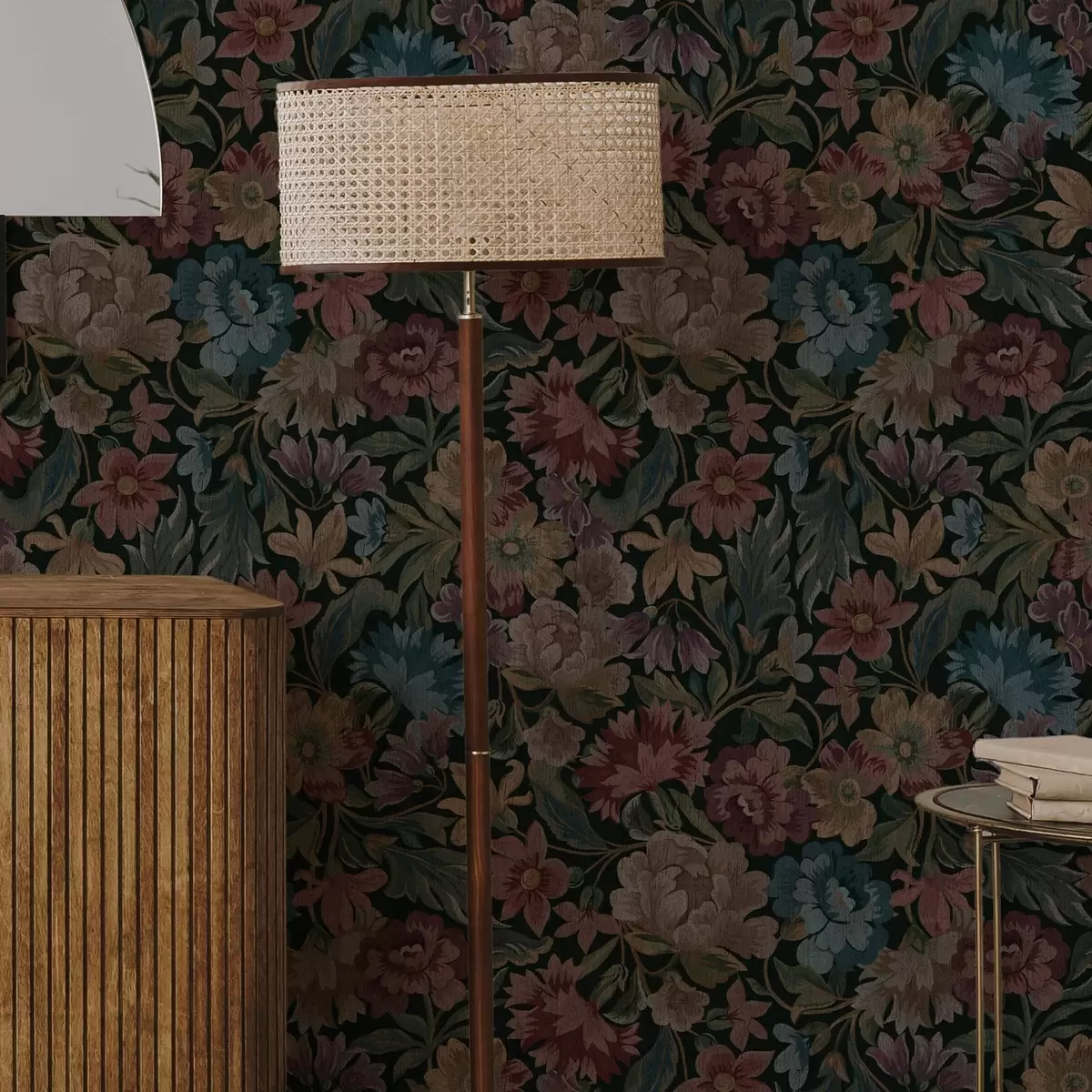 Tapeet Värviliste lilledega gobeläänitekstiil a00146