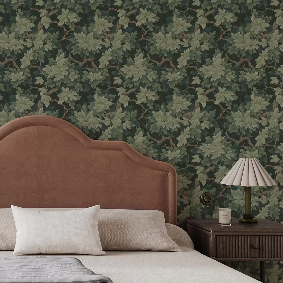 Tapeet Tamme lehed rohelisel taustal a00151