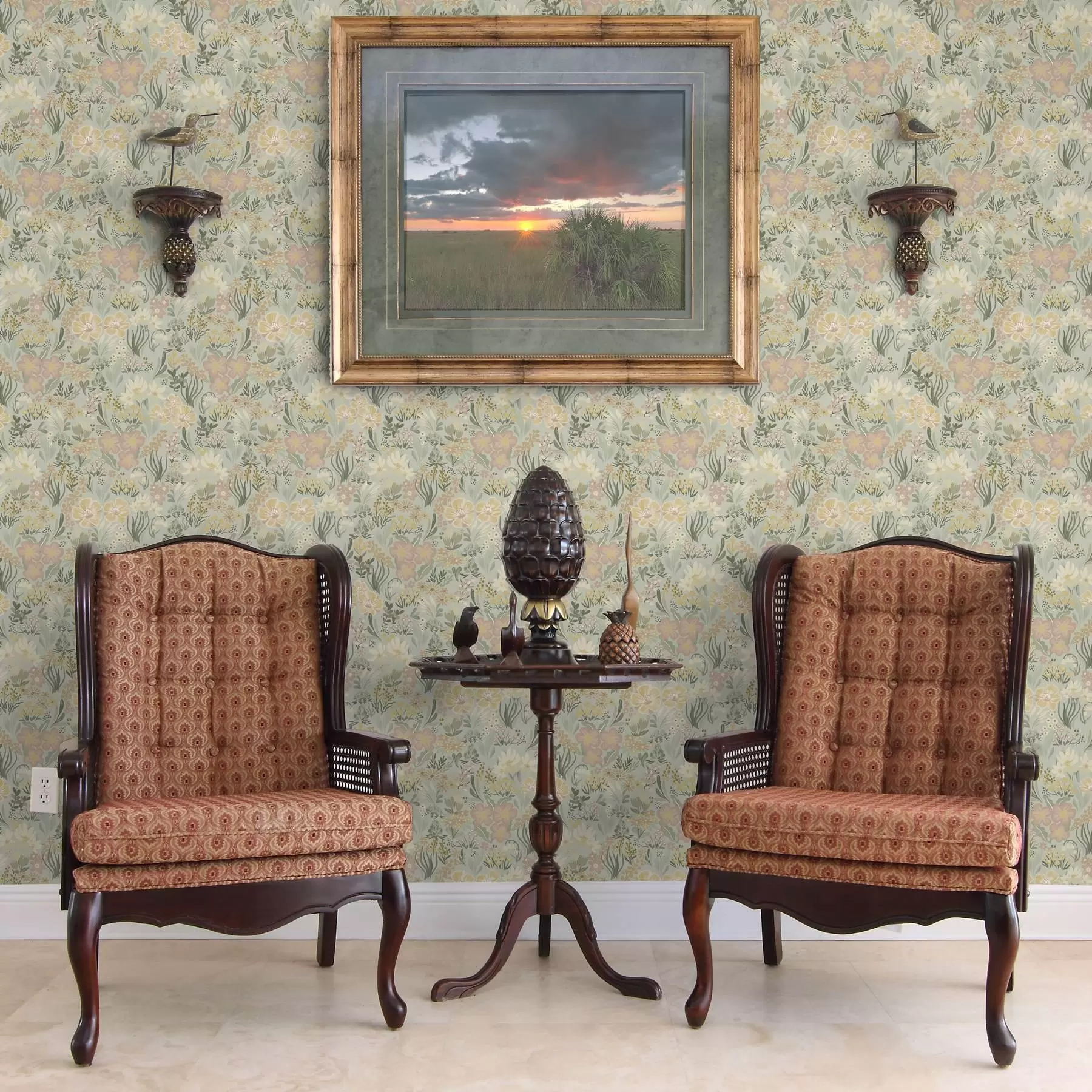 Fototapeedid Kevadine kompositsioon pehmete roheliste värvidega a00154v2