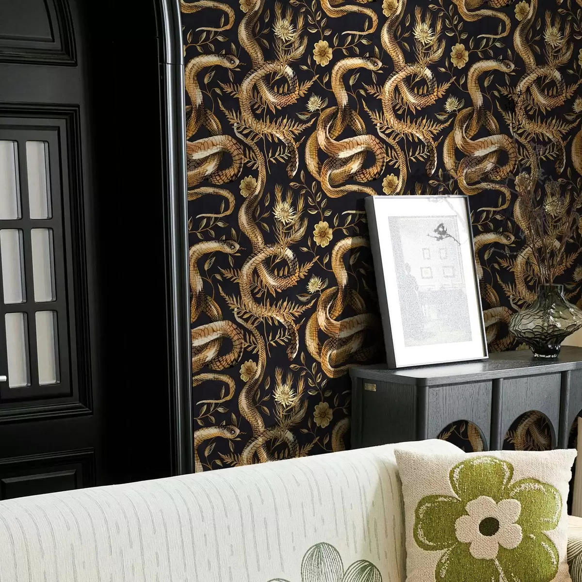 Tapeet Maod ja lilled tumedal taustal a00158