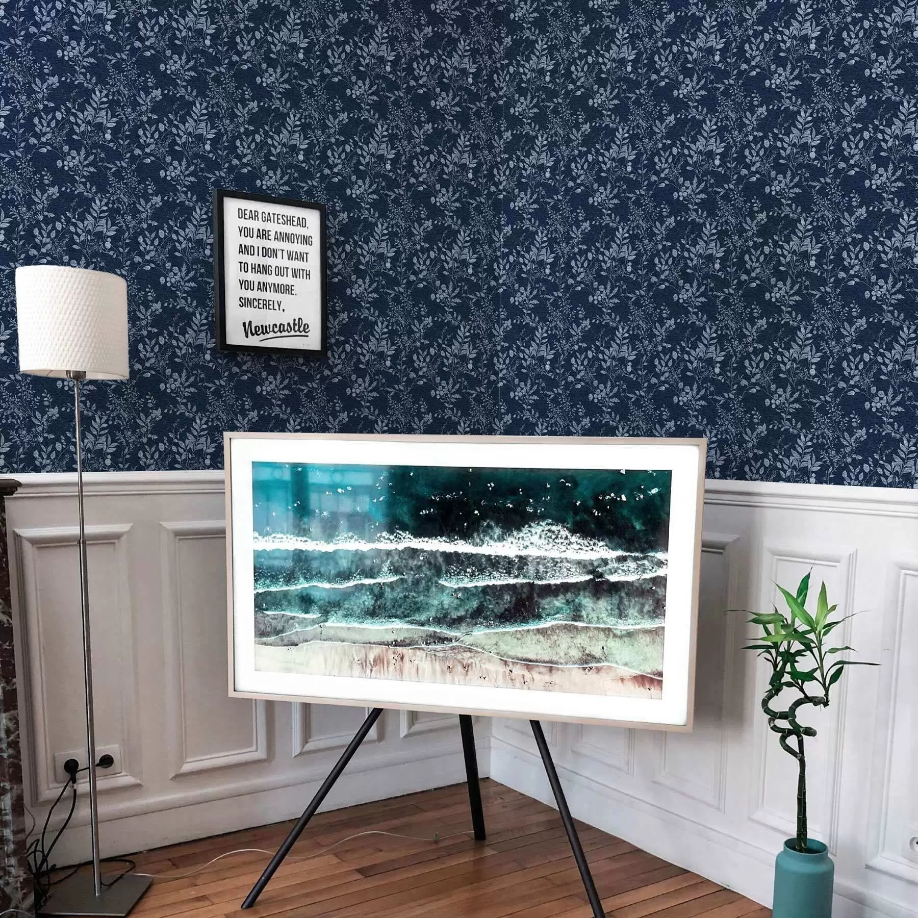 Fototapeedid Hele botaaniline trükis tumedal taustal a00166