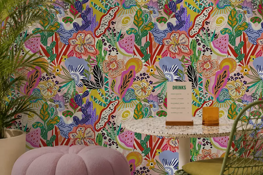 Fototapeedid Abstraktne lilleprindi pop art stiilis a00167