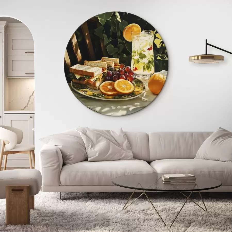 Pilt Esteetiline piknik suveaias, võileivad, apelsinid, limonaad r44306