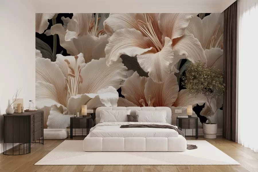 Fototapeedid Õrnad beežid liiliad w09090