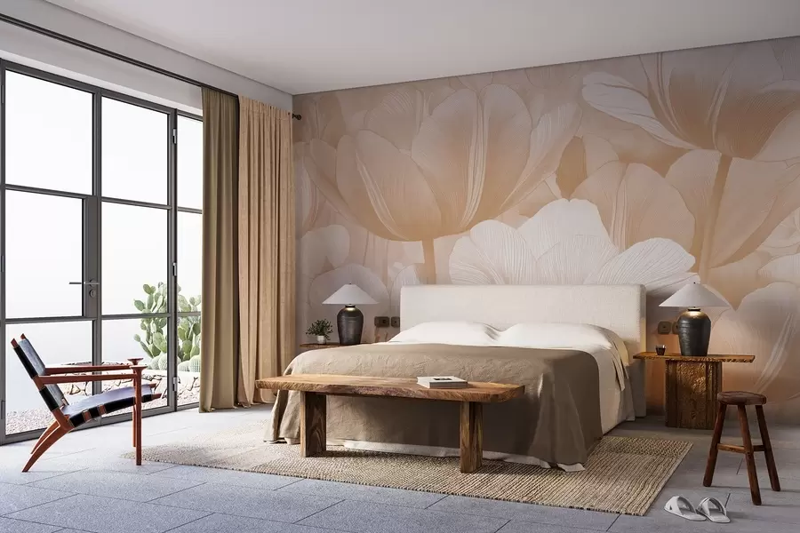 Fototapeedid Heledates toonides beežid moonid w09099