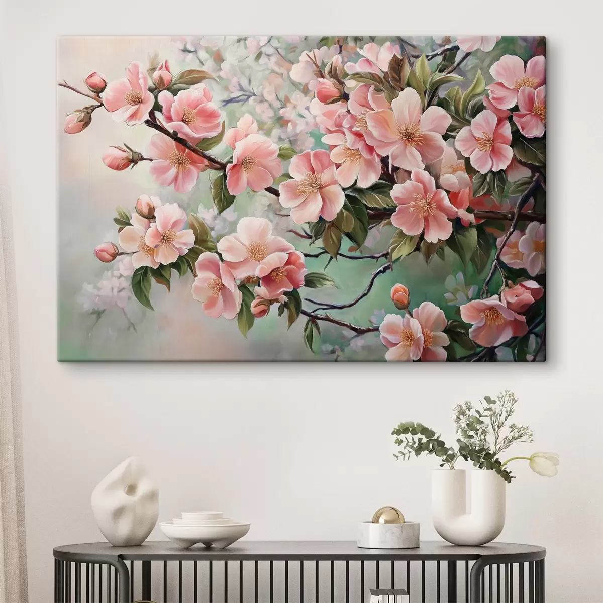 Pilt Õitsevad roosad puuoksad s44327