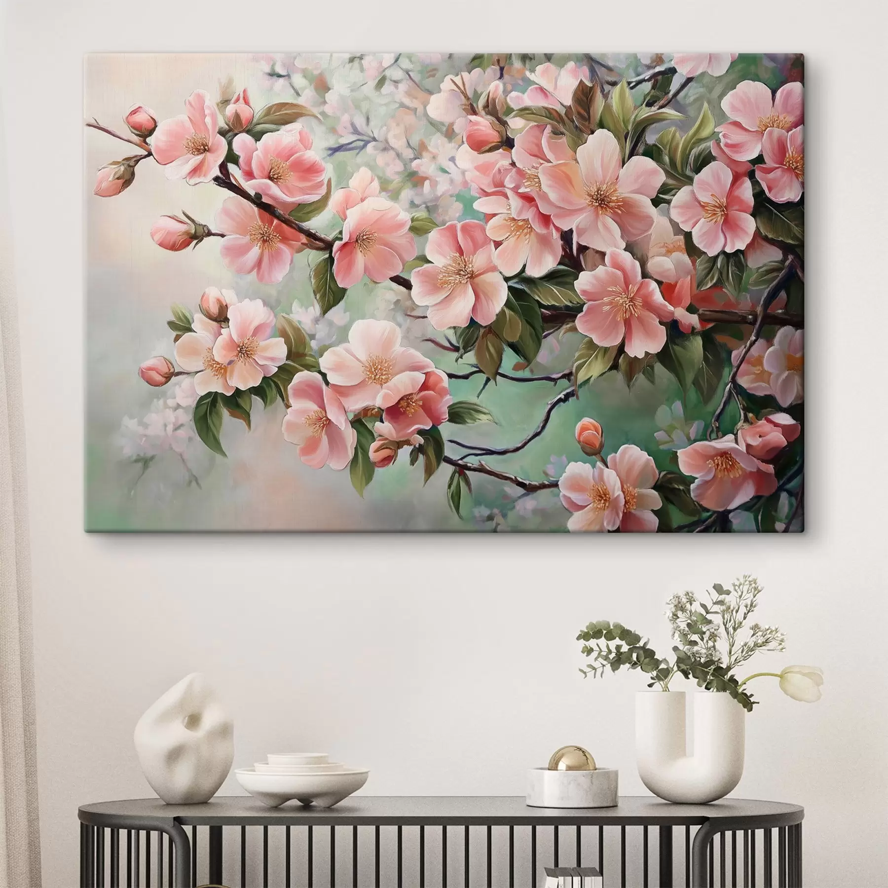 Fototapeedid Õitsevad roosad puuoksad s44327