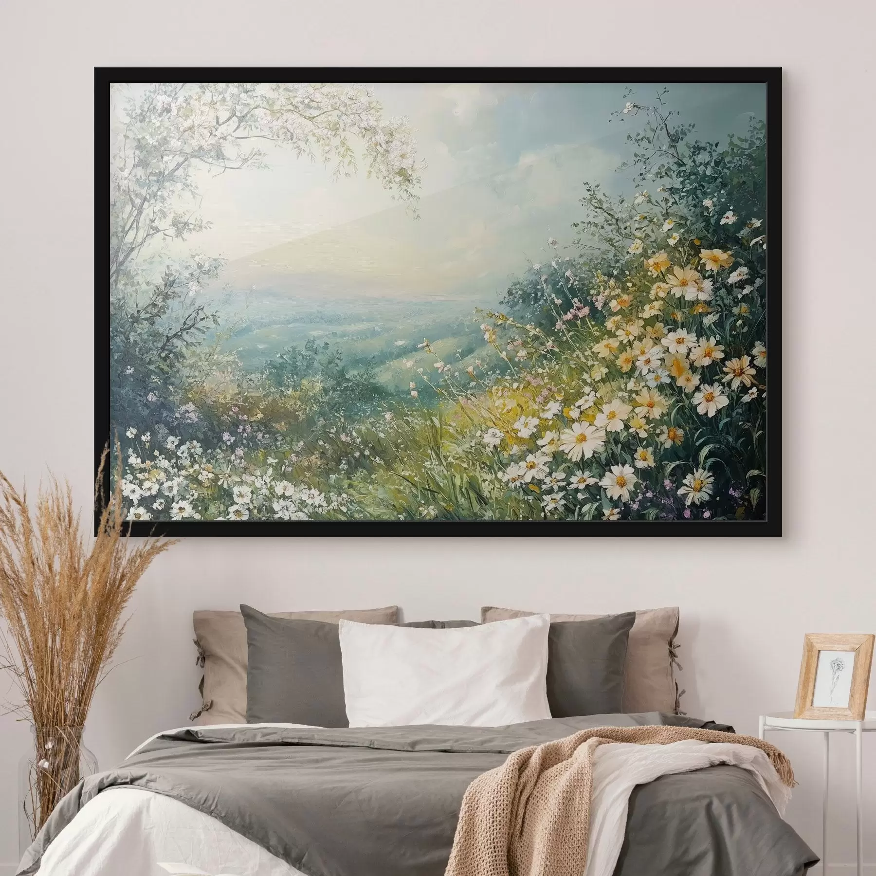 Fototapeedid Õitsvad põllud mägedes f44325