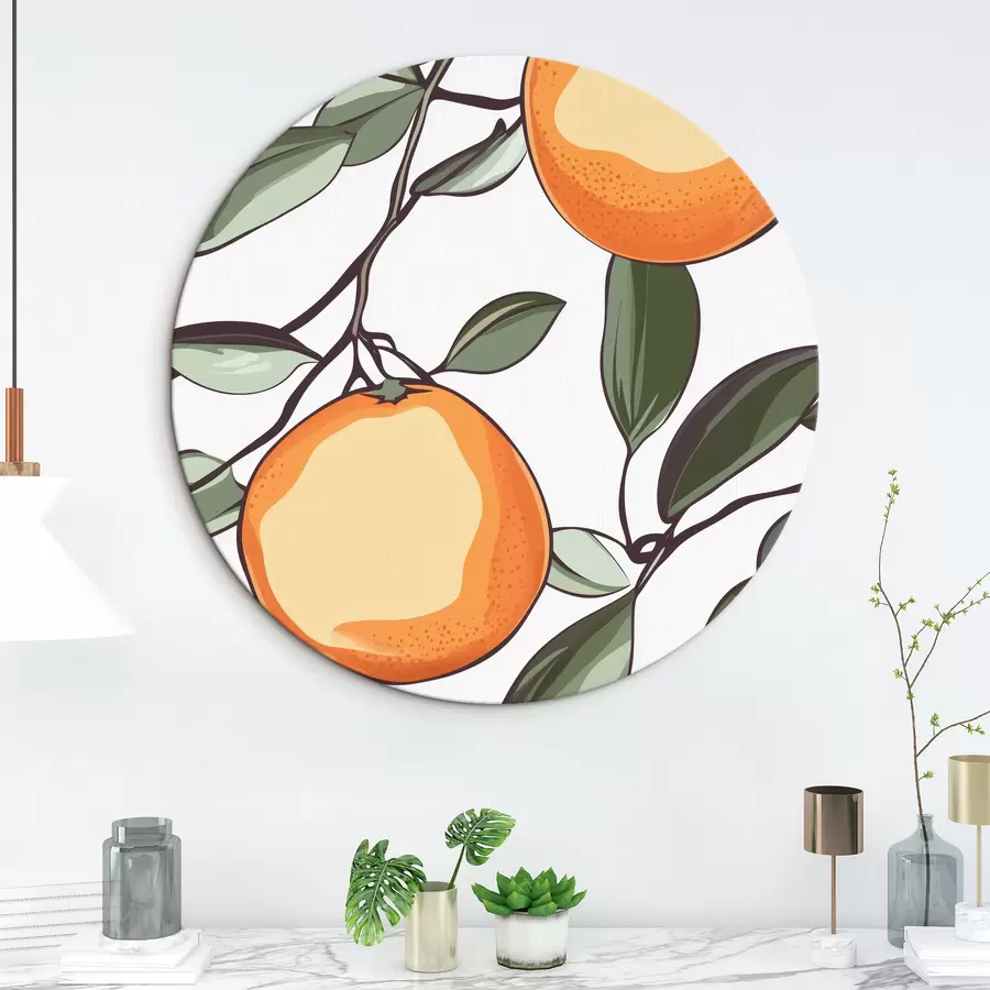 Pilt Värvitud apelsinid oksal r44319