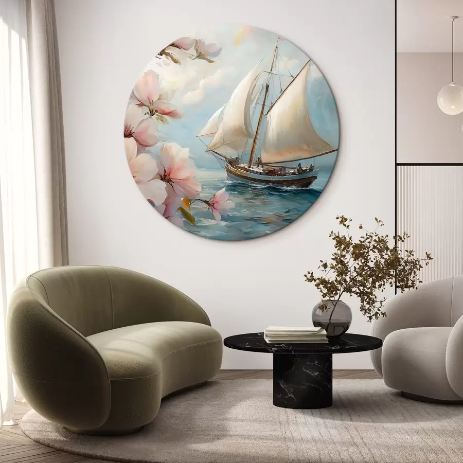 Pilt Paat merel ja suured lilled r44330