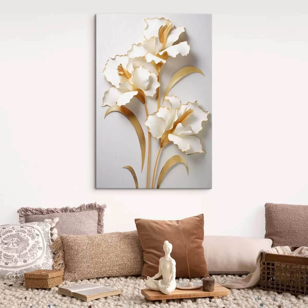 Pilt Kimp uhkeid lilli heledal taustal s44389