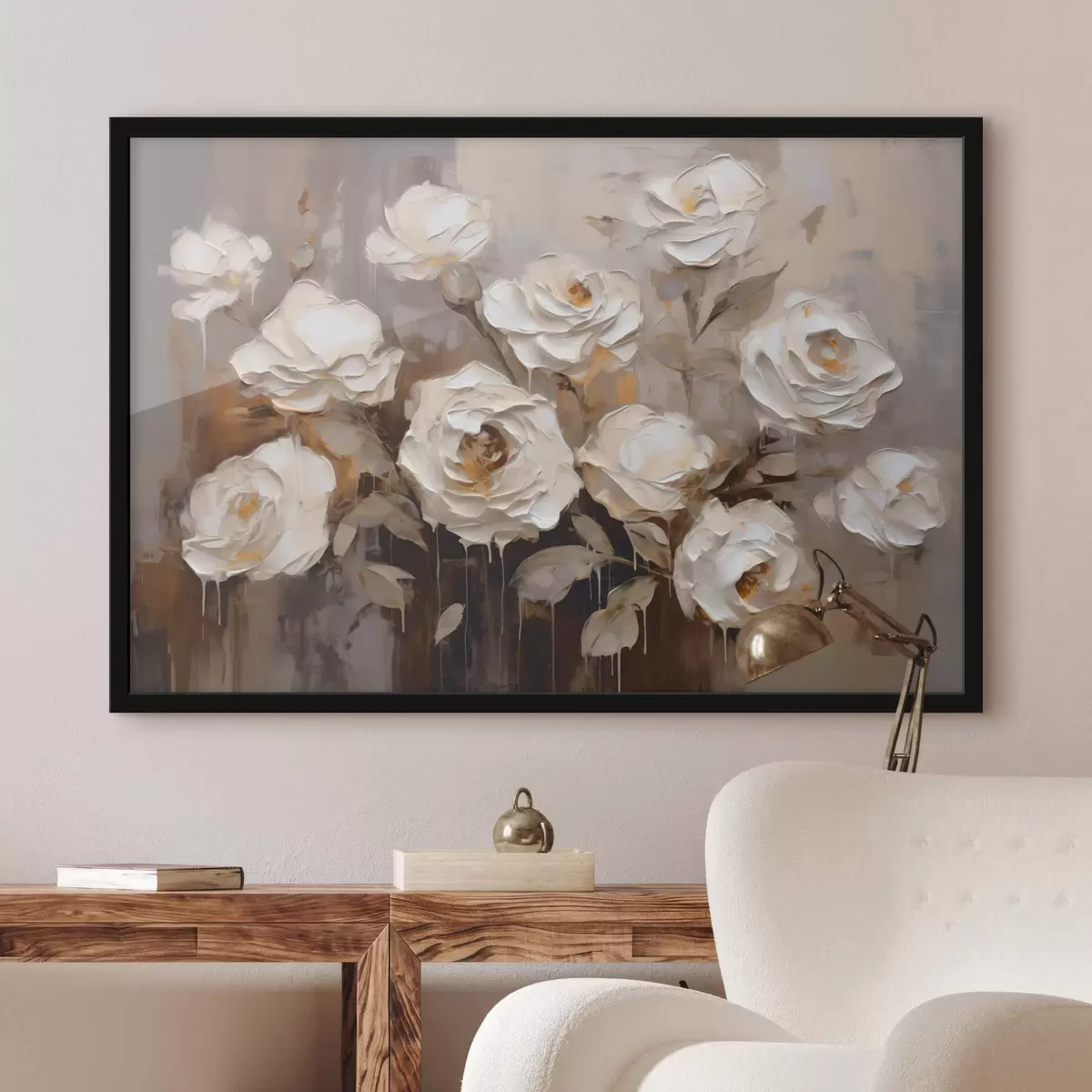 Plakat Abstraktne rooside kimp f44364