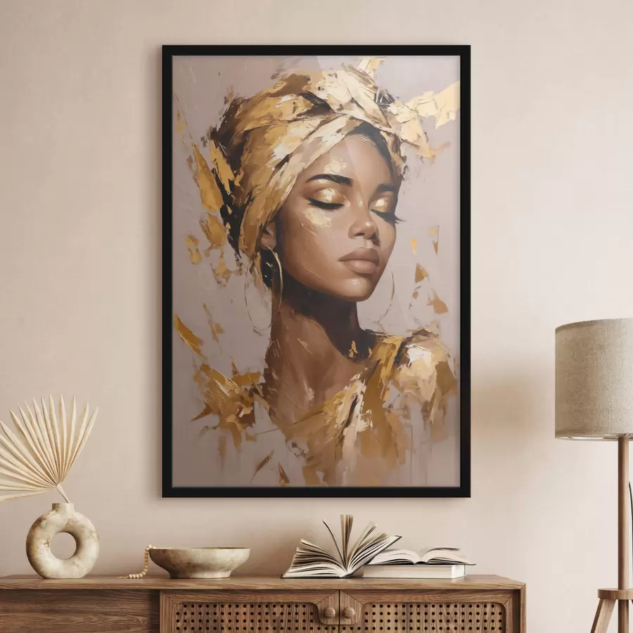 Fototapeedid Kaunis elegantne naine, kes kannab peakatet f44368