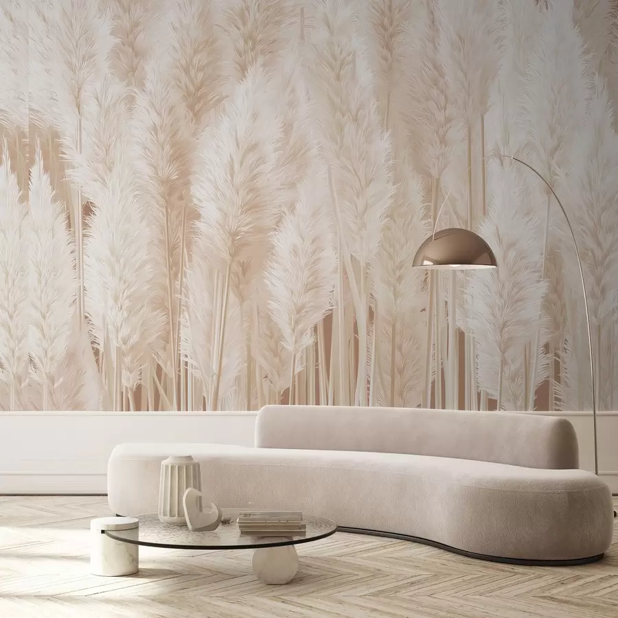 Fototapeedid Pampas rohi beeži toonides w09126