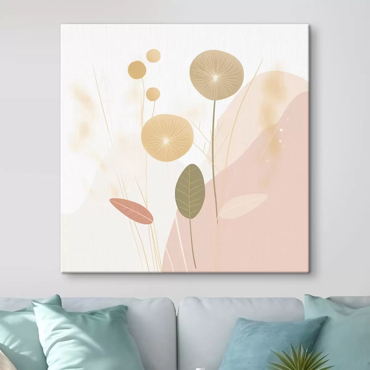 Pilt Abstraktsed lilled pastelsetes toonides s44344