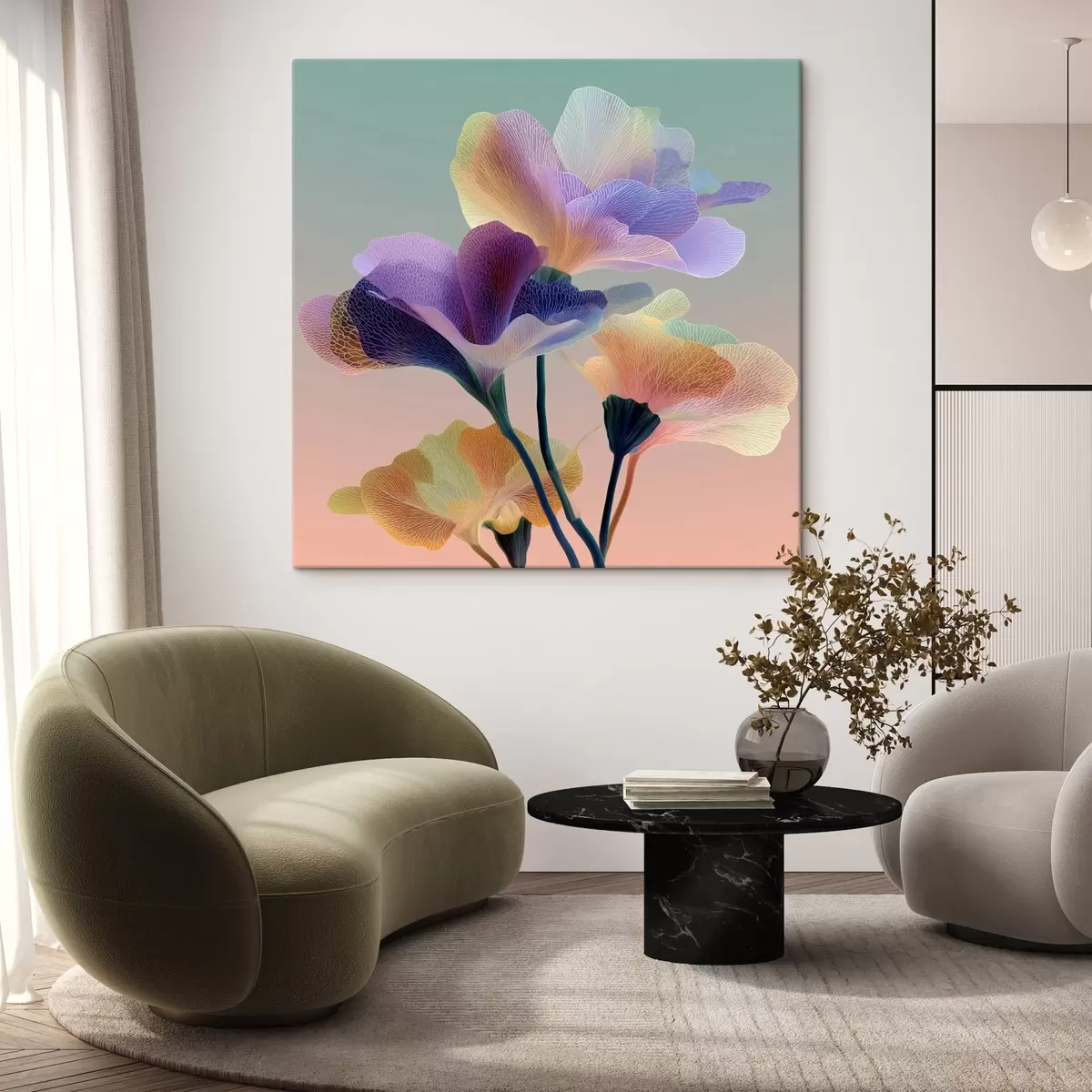 Pilt -Läbipaistvad õied õrnade veenidega s44350