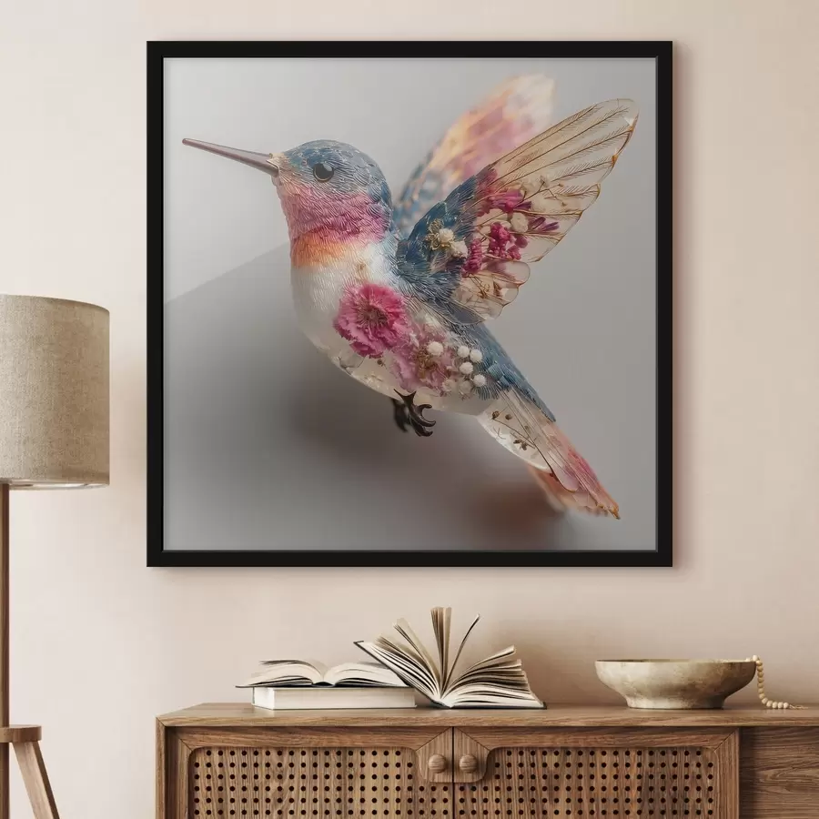 Fototapeedid Kristalliline kergus koos lillelise südamega f44353