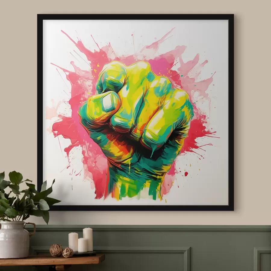 Fototapeedid Värviga immutatud rusikas f44355