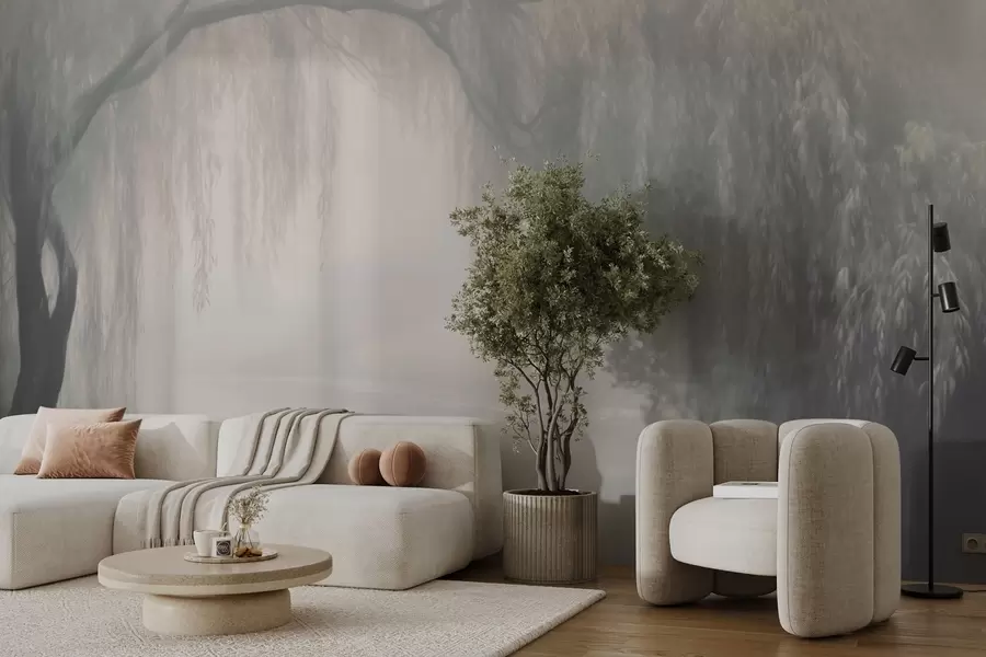 Fototapeedid Müstiline pajupank hommikuses udus w03995