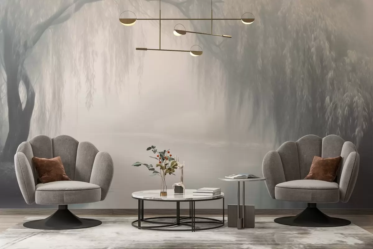 Fototapeedid Müstiline pajupank hommikuses udus w03995