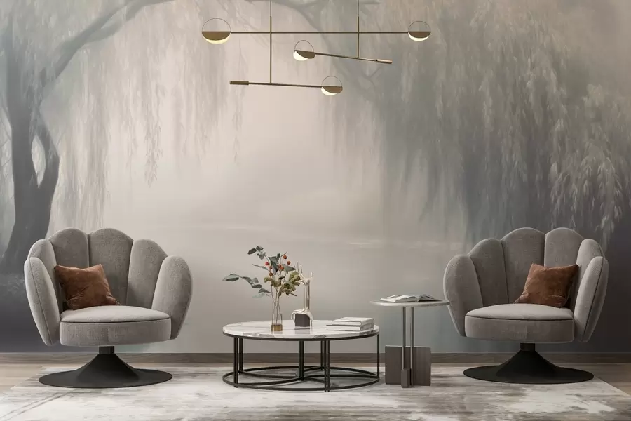 Fototapeedid Müstiline pajupank hommikuses udus w03995