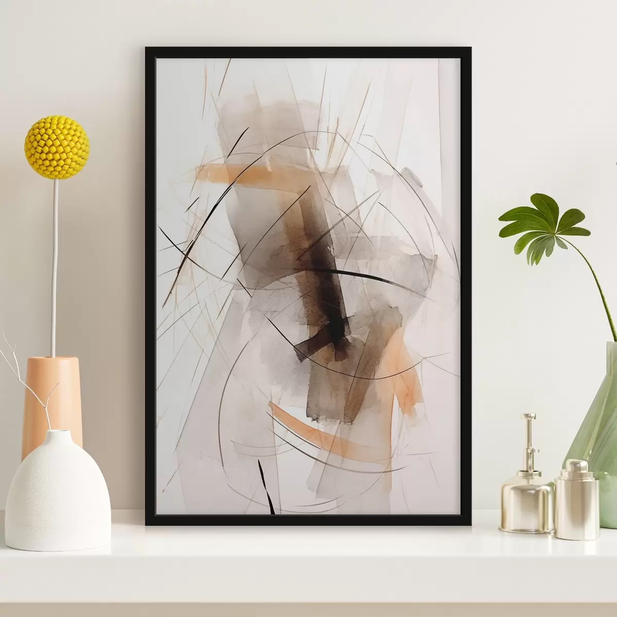 Plakat Jooned ja laigud abstraktsioon f44423