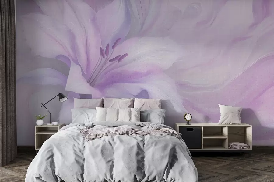 Fototapeedid Liliilia lill vedel abstraktsioon, lilleline, lillad värvid w04006v1