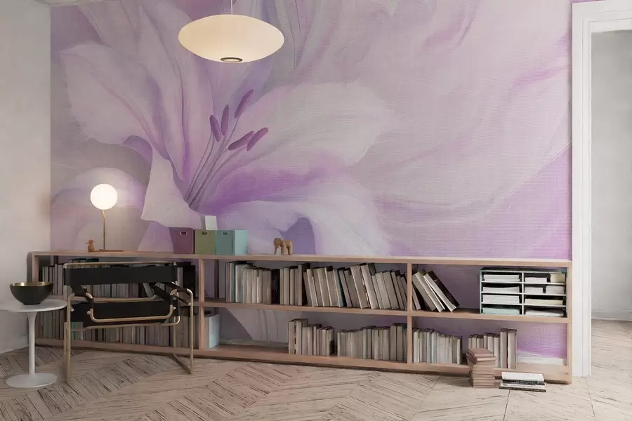 Fototapeedid Liliilia lill vedel abstraktsioon, lilleline, lillad värvid w04006v1