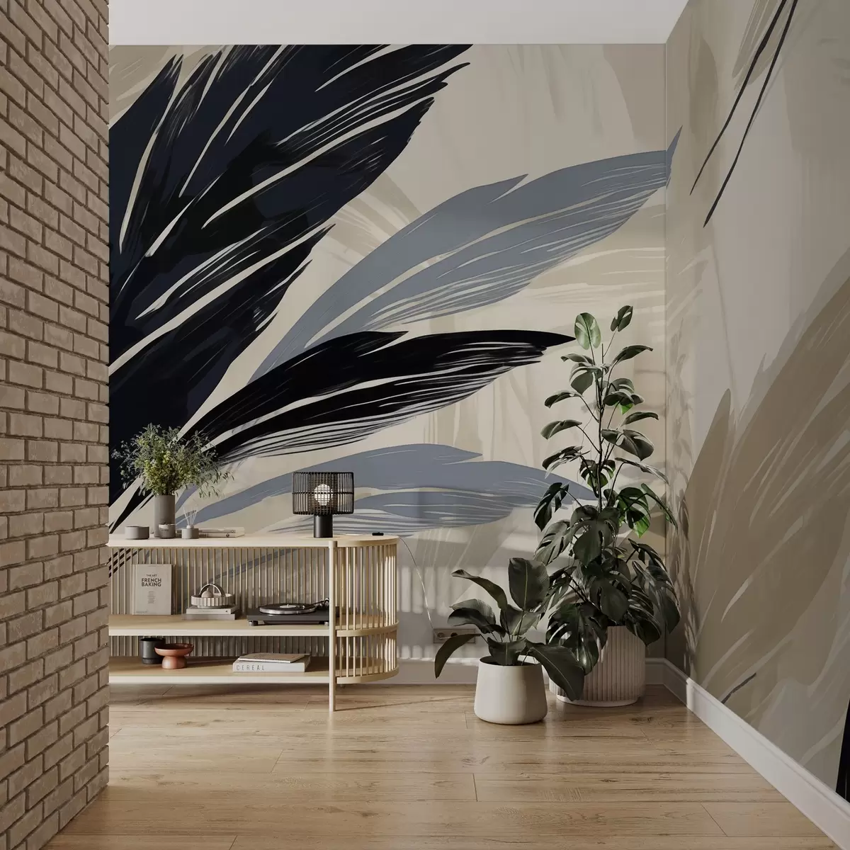 Fototapeedid Abstraktsed mitmevärvilised suled w04037v2