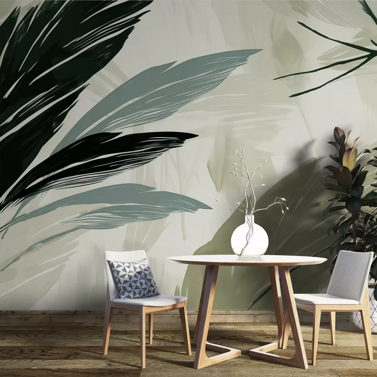 Fototapeedid Abstraktsed mitmevärvilised suled w04037v3