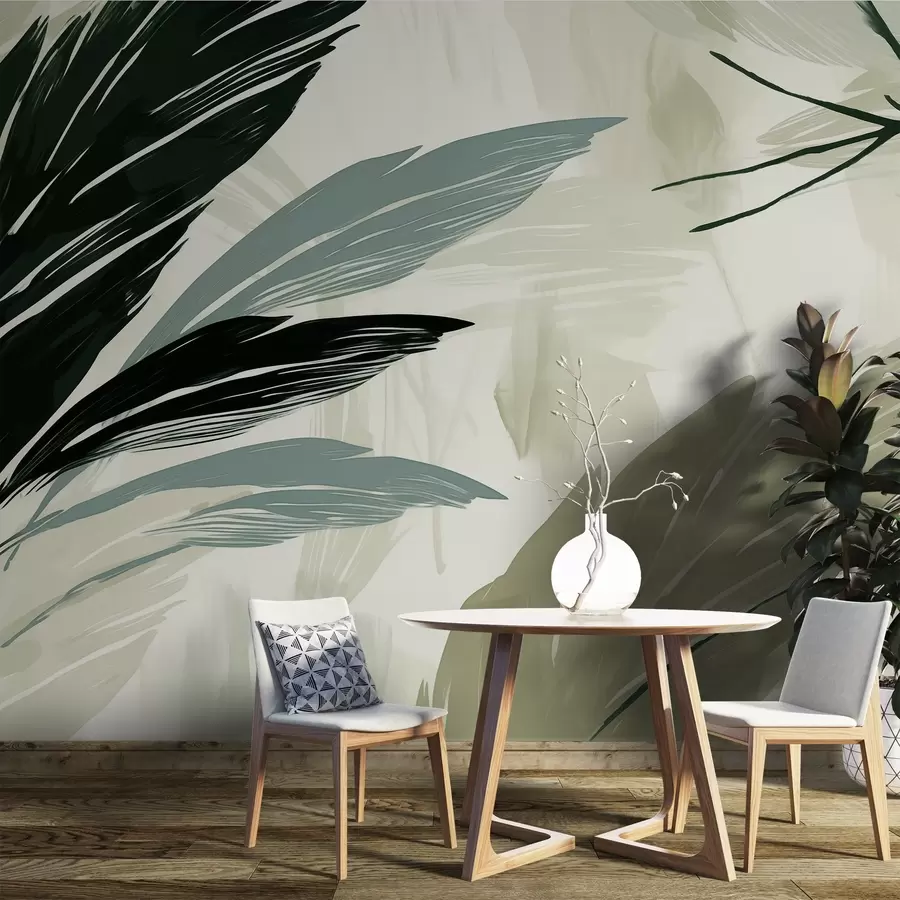 Fototapeedid Abstraktsed mitmevärvilised suled w04037v3