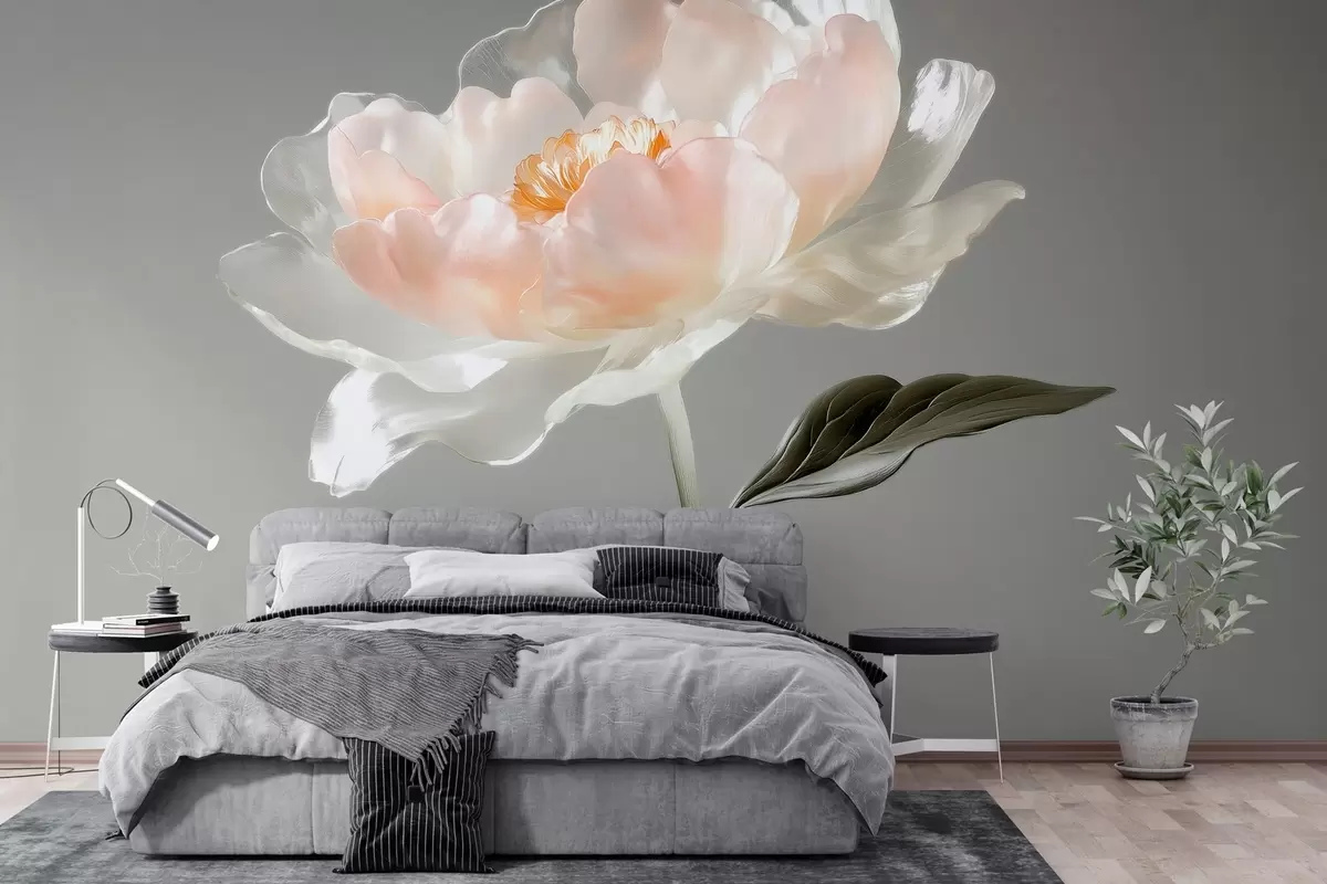 Fototapeedid suur klaasist lill w04030