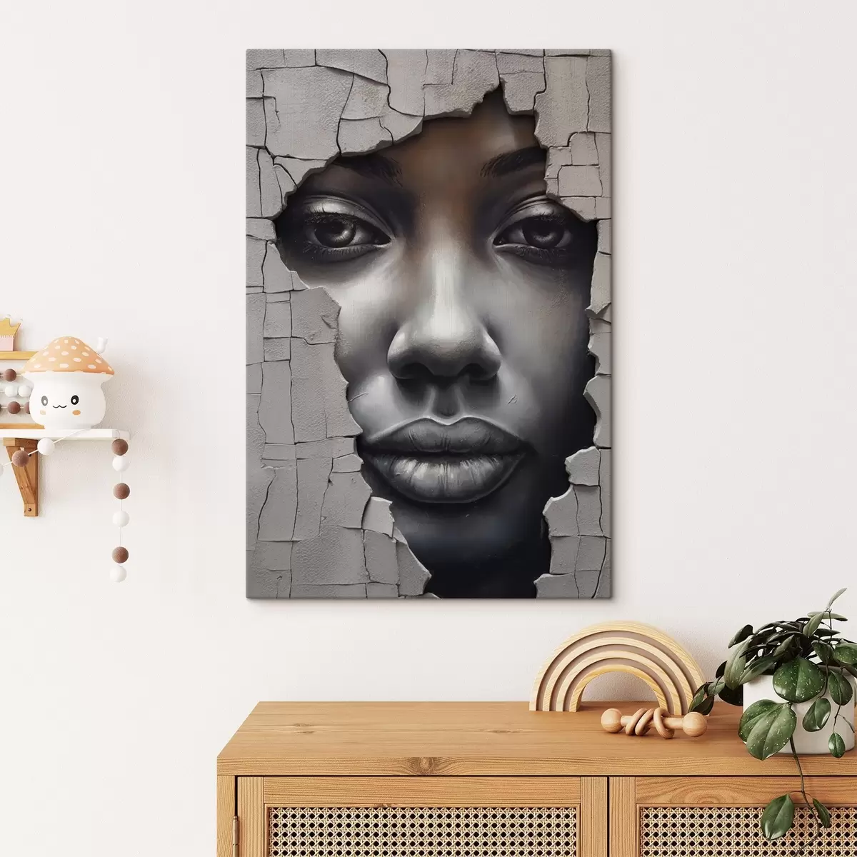 Pilt Nägu seina pragudes s44495