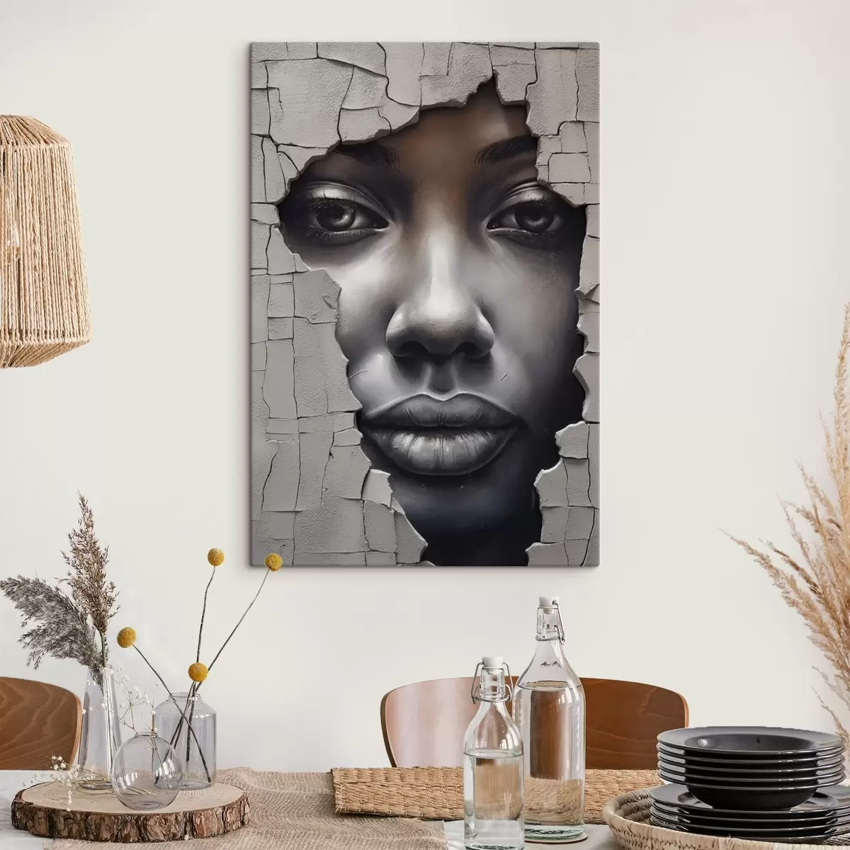 Pilt Nägu seina pragudes s44495