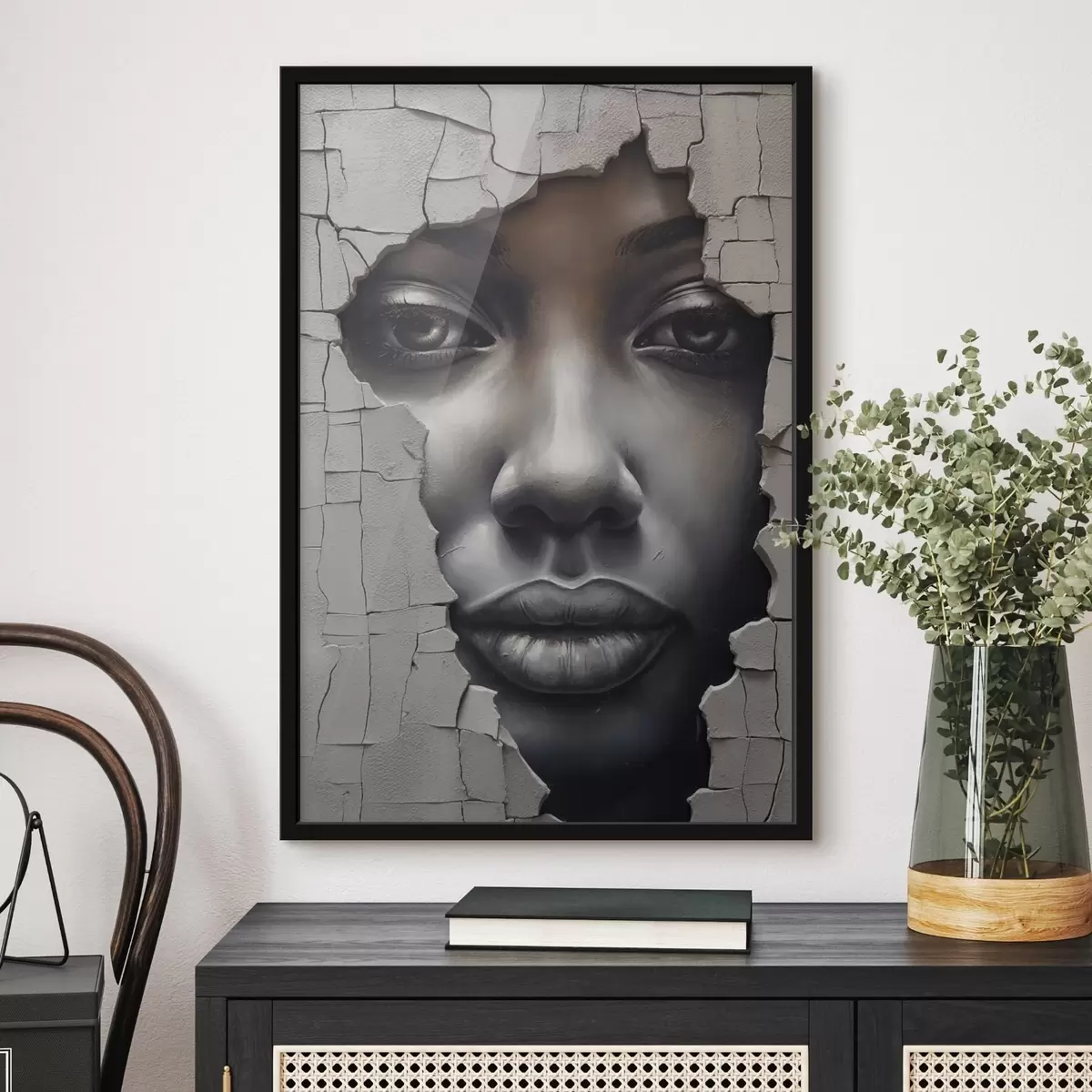 Plakat Nägu seina pragudes f44495