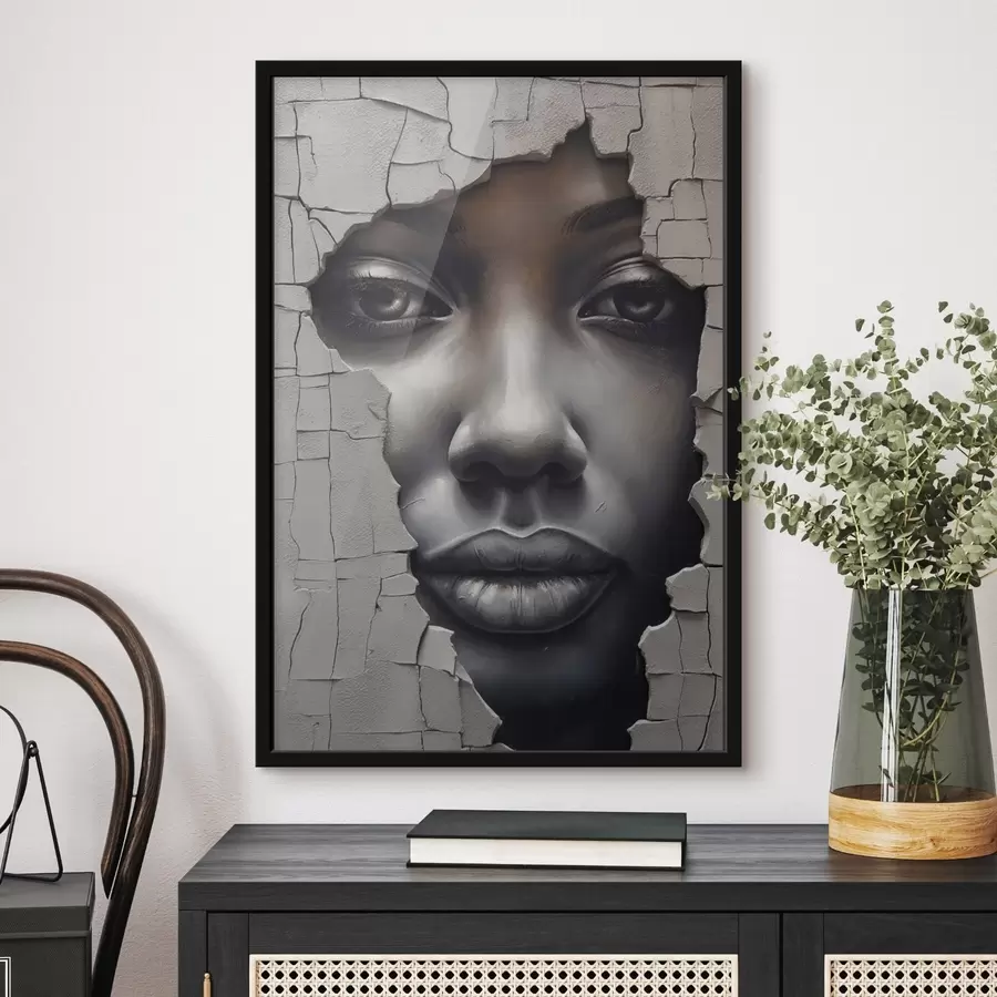 Fototapeedid Nägu seina pragudes f44495