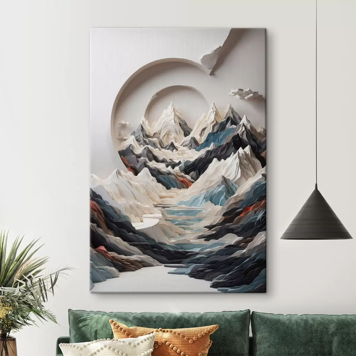 Pilt Abstraktne maal mägise piirkonna kohta s44427