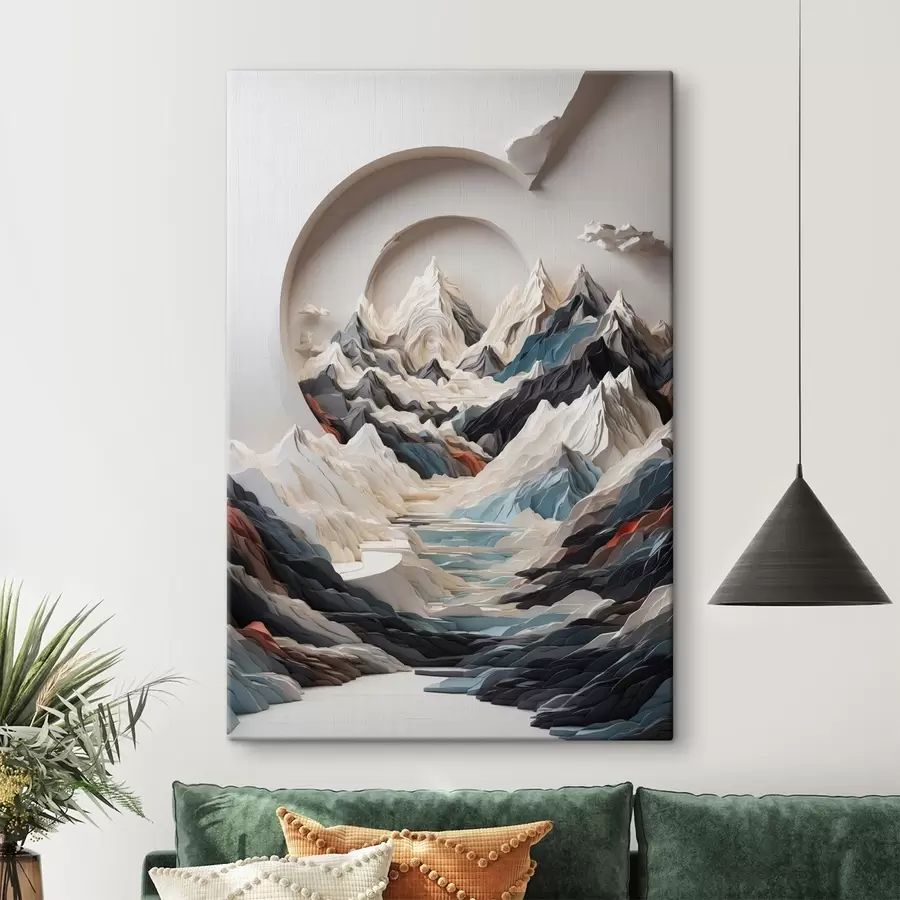 Pilt Abstraktne maal mägise piirkonna kohta s44427