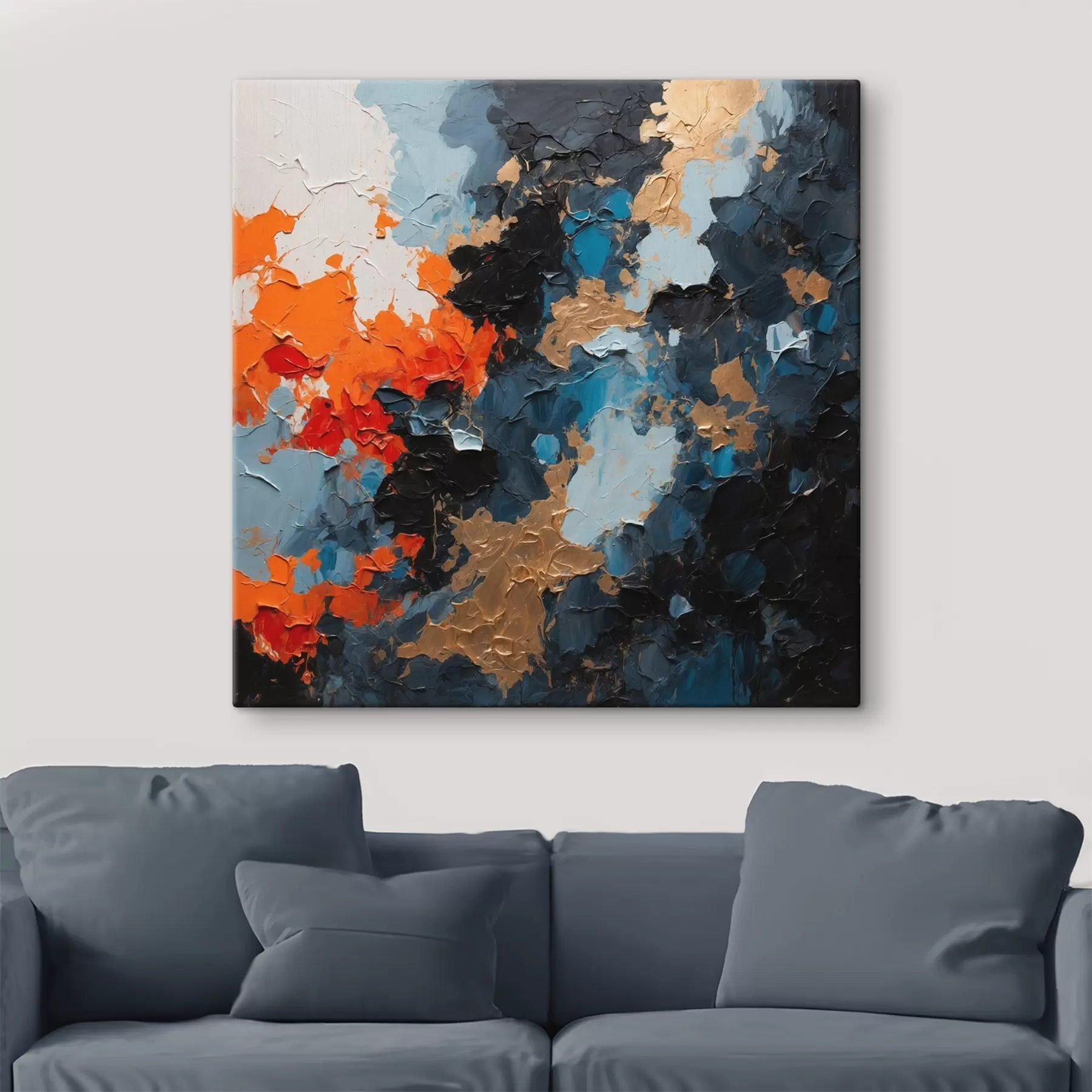 Pilt Abstraktne mitmevärviline õlimaal s44431